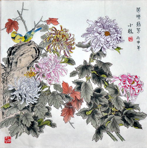菊映秋芳(工笔4尺斗方).jpg