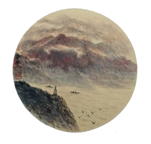 16国画《飞舟》.JPG