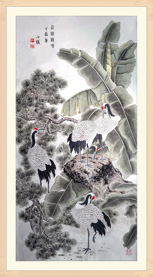 仙幽鹤鸣(工笔4尺)1..jpg